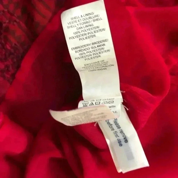 Lucky Brand Halter Neck Sheer Overlay Embroidered Multi-Pattern Pink Tank - M - Picture 6 of 10